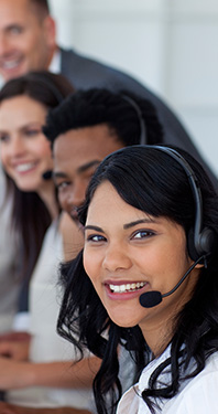 Employees with Headsets